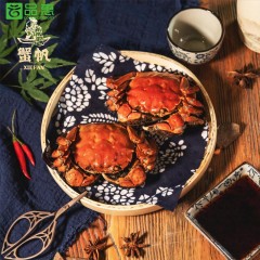 蟹帆阳澄湖大闸蟹G-8尊享装（公蟹7两4只  母蟹5两4只）