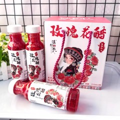 弥勒玫瑰鲜花醋植物饮品礼盒装310ml*6瓶