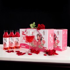 弥勒云南玫瑰鲜花醋植物饮品礼盒装310ml*12瓶